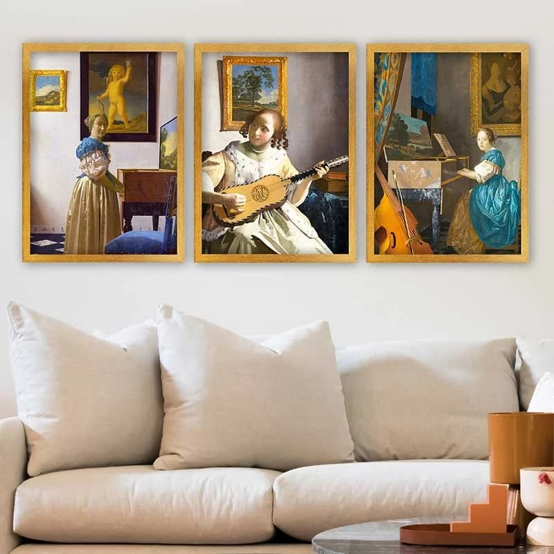 Pikturë dekorative me kornizë (3 copë), Wallity, 3AC_UN3844990_3545