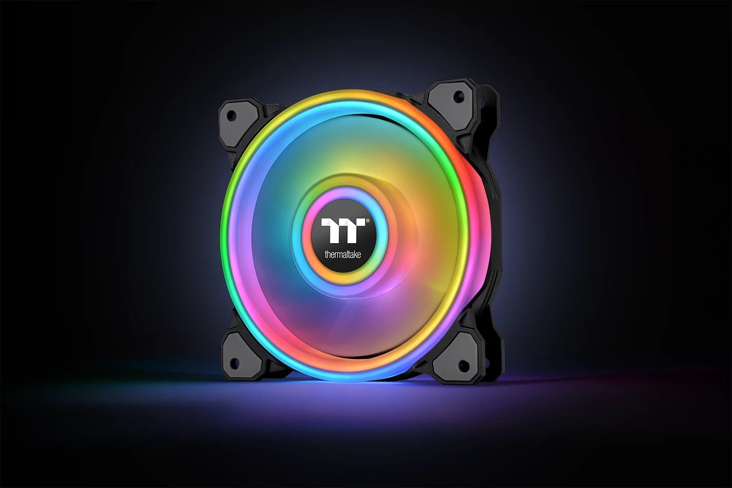 Ventilatorë RGB Thermaltake Riing Quad 12, 3 copë, 120mm, i zi