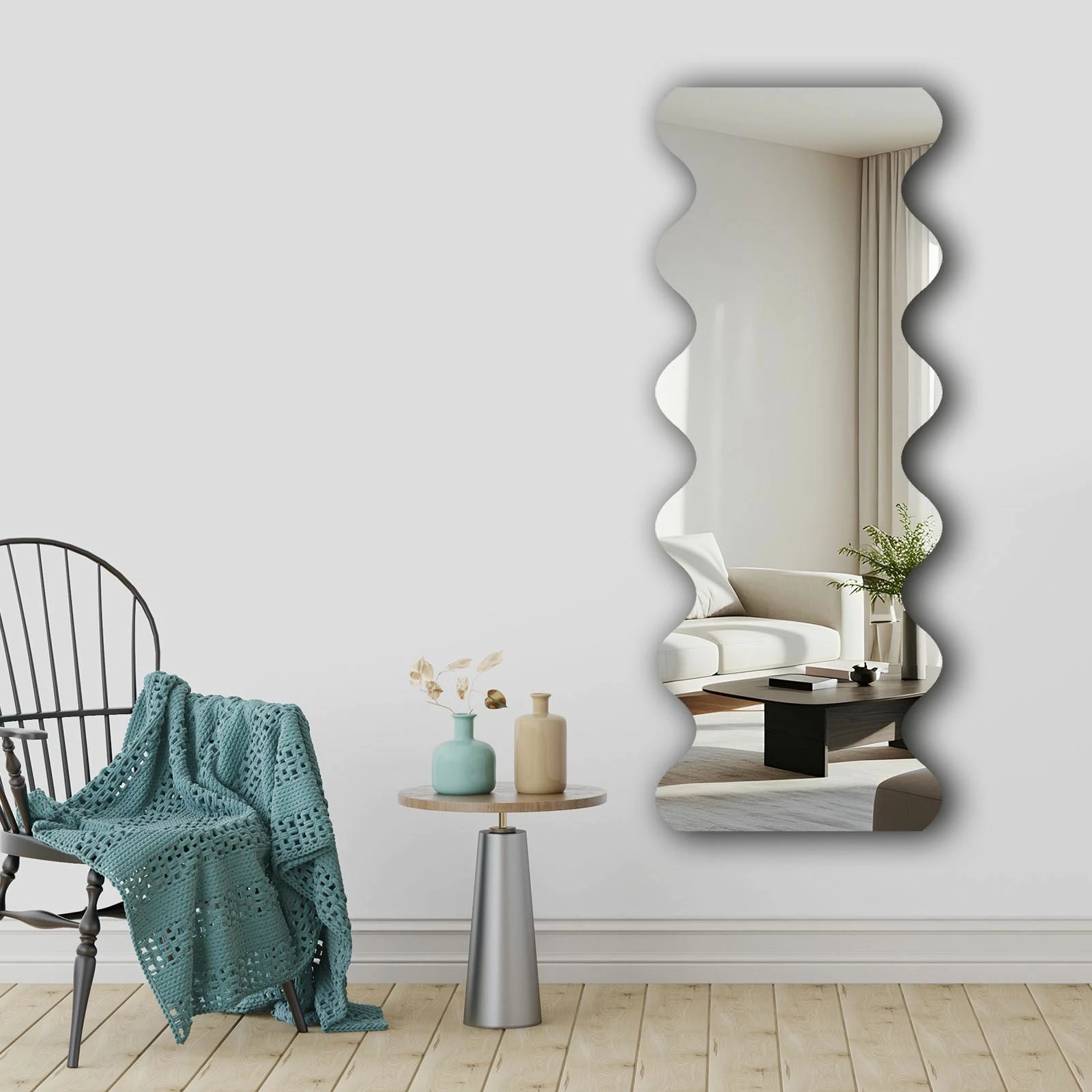 Pasqyrë dekorative Skye, shumëngjyrëshe, 52x135cm, 52135Ayna-006