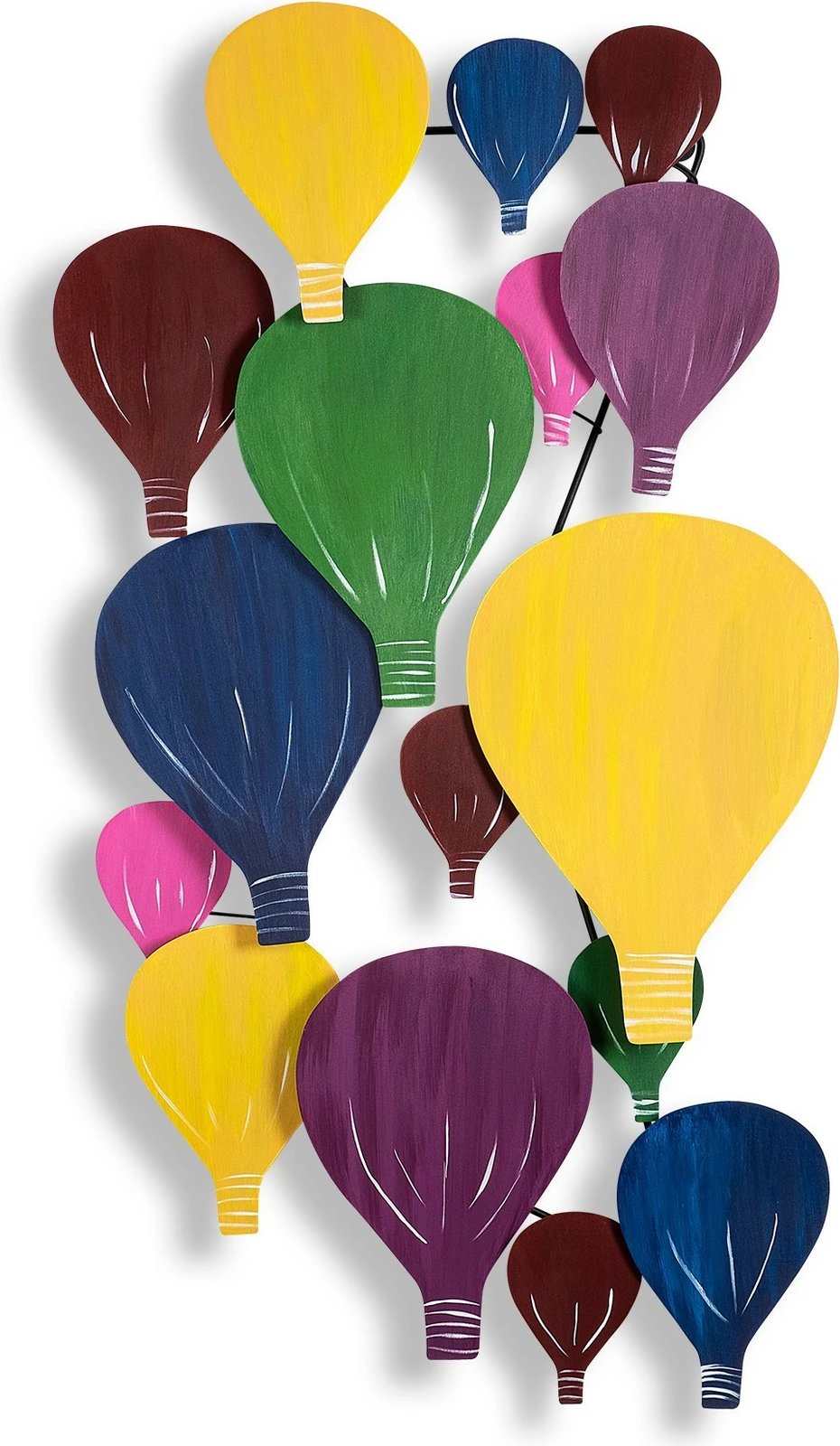 Aksesor dekorativ metalik për mur, Wallity, Kapadokya, shumëngjyrësh