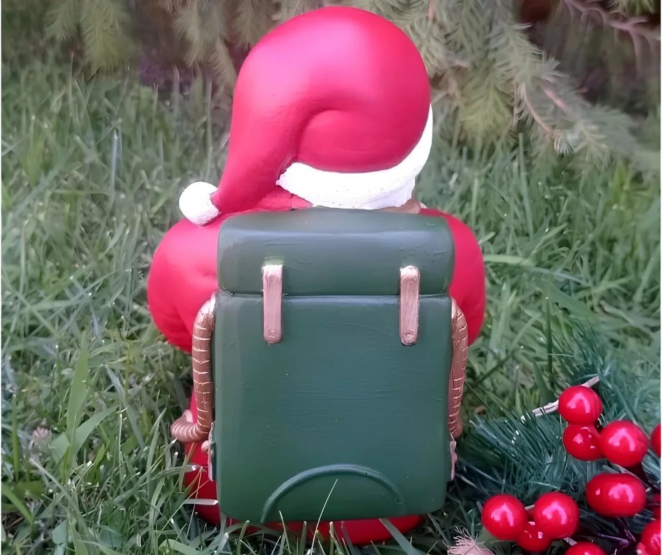 Objekt dekorativ Santa Claus, ngjyrë e kuqe, CY0652