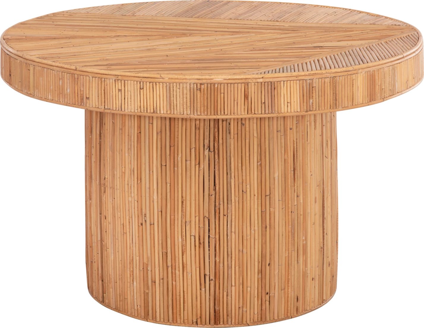 Tavolinë ngrënieje rrethore Gatsby, rattan natyral, Φ120x76H cm