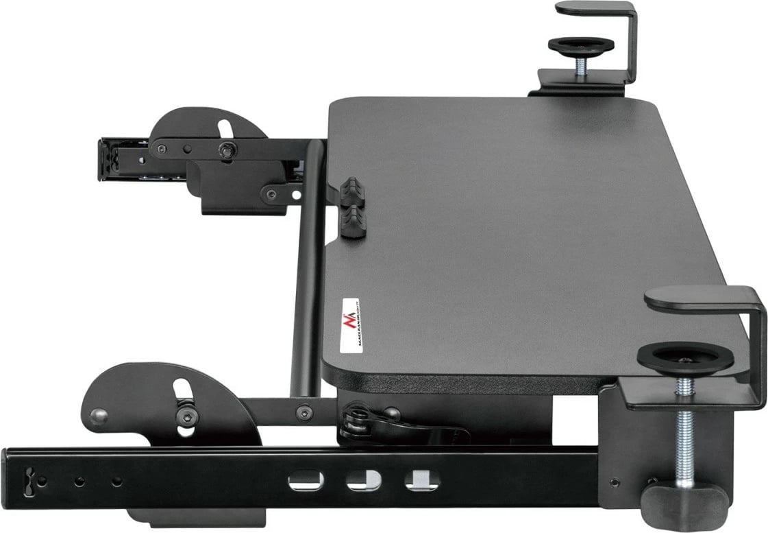 Mbajtëse tastiere nën tavolinë Maclean MC-462, e rregullueshme, e zezë