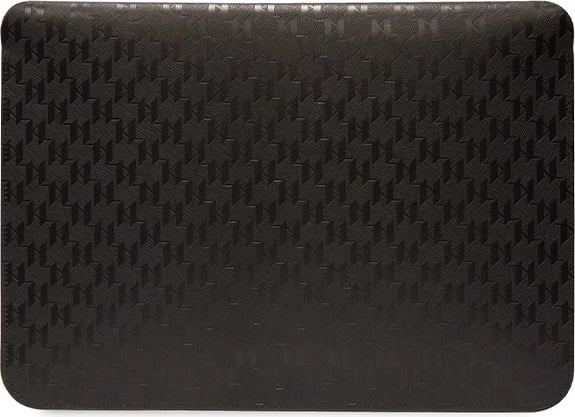 Mbështjellës laptopi Karl Lagerfeld Saffiano Monogram Ikonik, 14", i zi