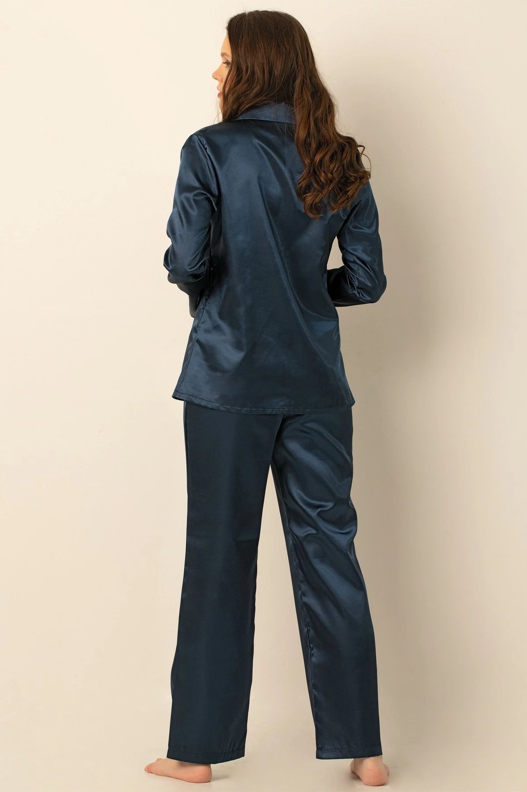 Set pizhamash për gra, ngjyrë e kaltër e errët, Jumeon, 002-000905