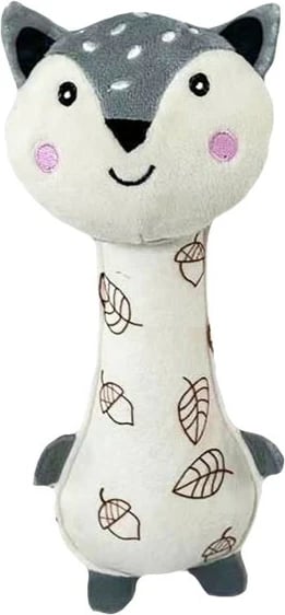 Lodër zëri për foshnje TULILO, dhelpër, 17 cm, krem/gri
