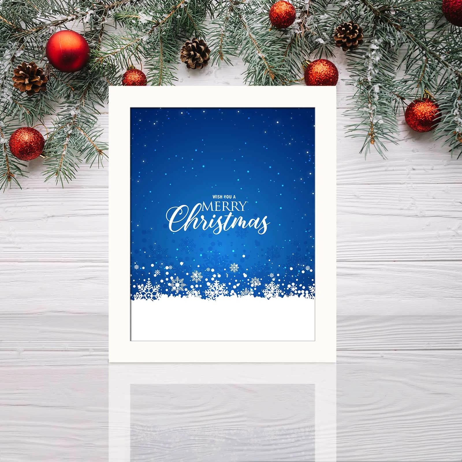 Pikturë dekorative me kornizë MDF, shumëngjyrëshe, Wallity, BCTNOEL-002, 23.5x28.5cm