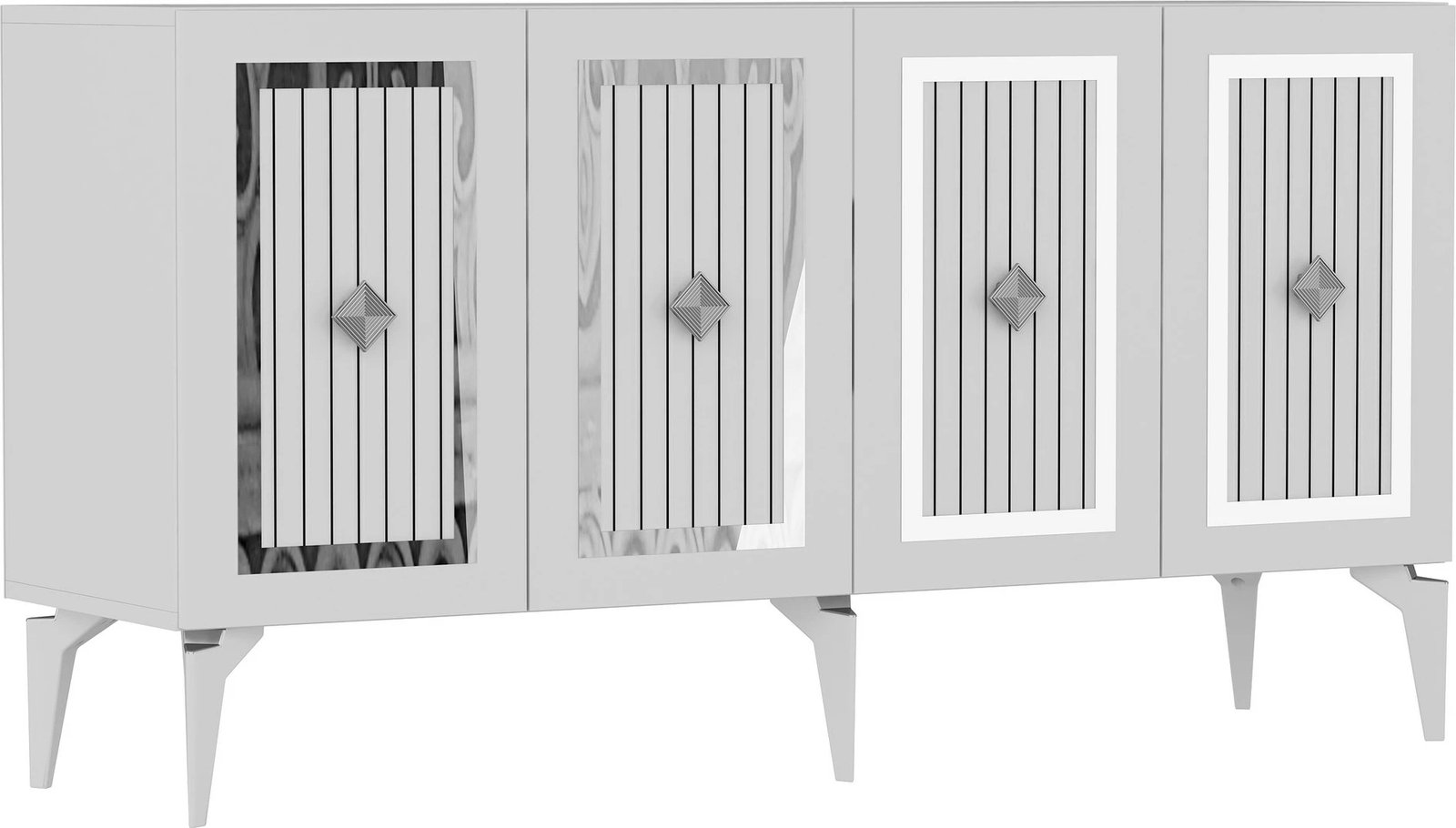 Konsol Nora, e bardhë, argjend