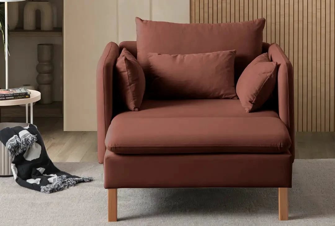 Karrige Wing Flexy, ngjyrë e kuqe qeramike, Atelier del Sofa