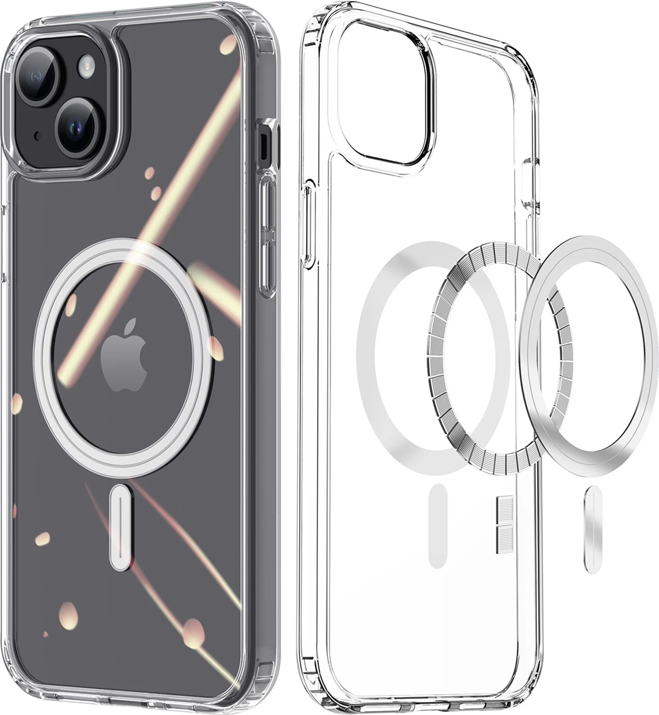 Mbështjellës Dux Ducis Clin për iPhone 15 Plus, MagSafe, Transparent
