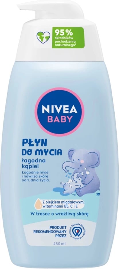 Xhel dushi për fëmijë Nivea Baby Gentle Bath Wash 450ml Xhel dushi për fëmijë Nivea Baby Gentle Bath Wash 450ml