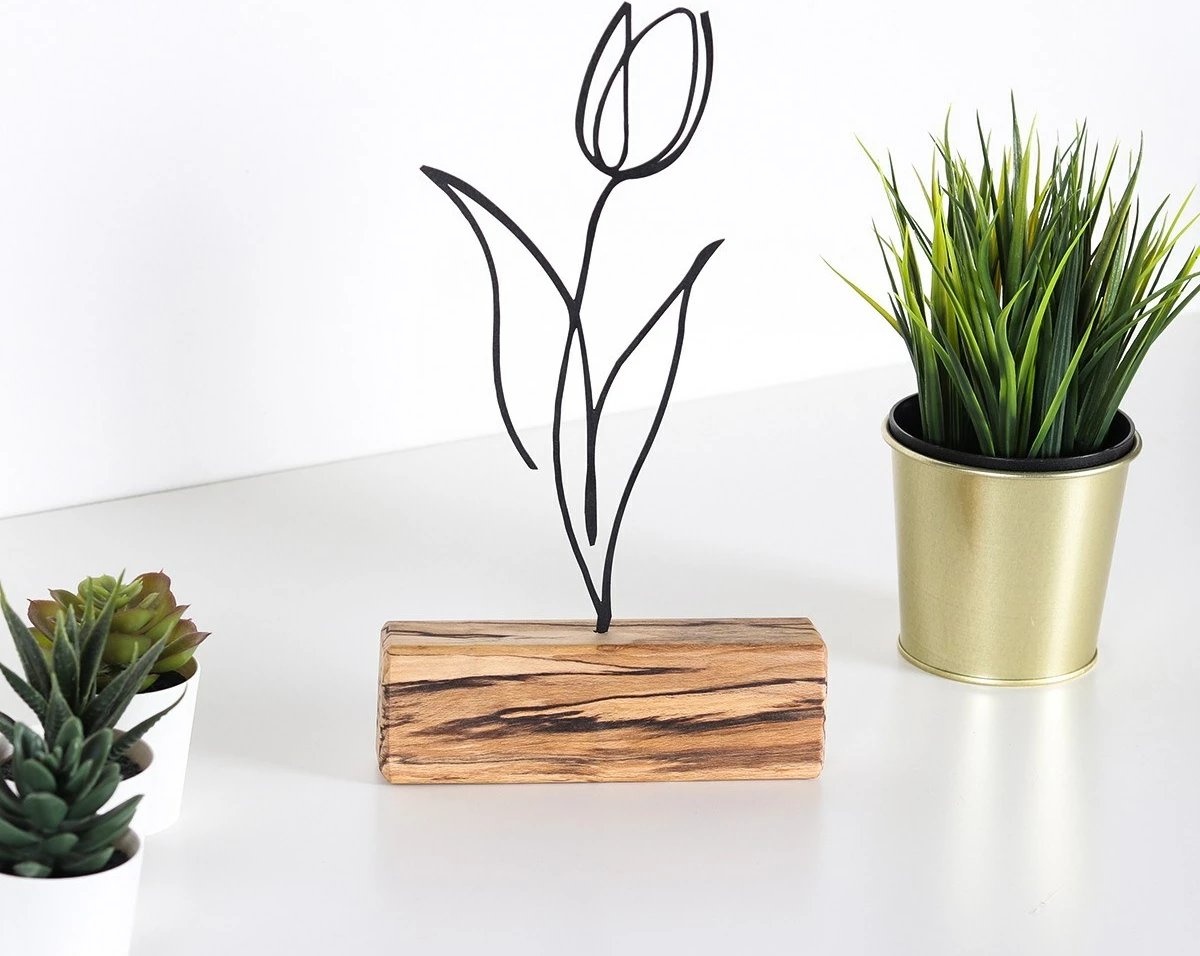 Objekt dekorativ Aberto Design, M-036, ngjyrë e zezë, 17x30x3.5cm