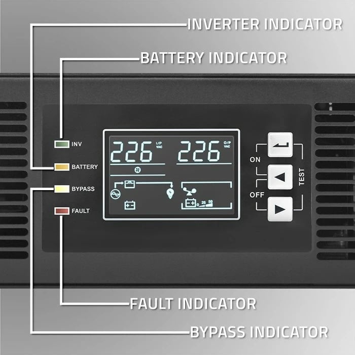 UPS Qoltec 2kVA 2000W, Rack, On-line, LCD, i zi UPS Qoltec 2kVA 2000W, Rack, On-line, LCD, i zi