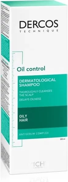 Shampon për flokë të yndyrshëm Vichy Dercos Oil Control, 200ml