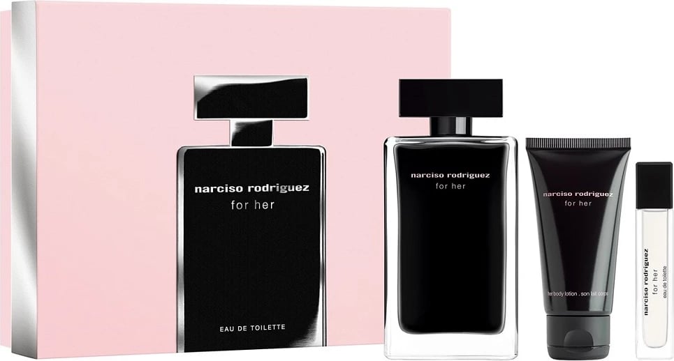 Set Eau de Toilette për femra Narciso Rodriguez For Her 100ml + 10ml, balsam trupi 50ml