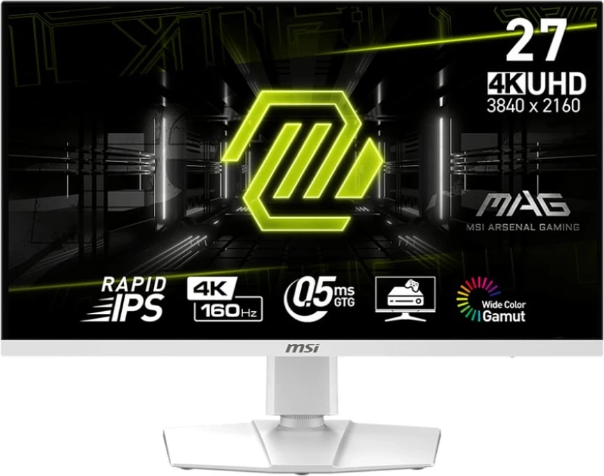 Monitor MSI MAG 274URFWDE 27 inç, 4K UHD, 160Hz, Rapid IPS, i bardhë