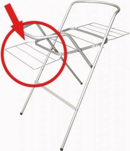 mbajtës tharjeje për vaskë bebi, TEGA, 38x19 cm, argjendtë