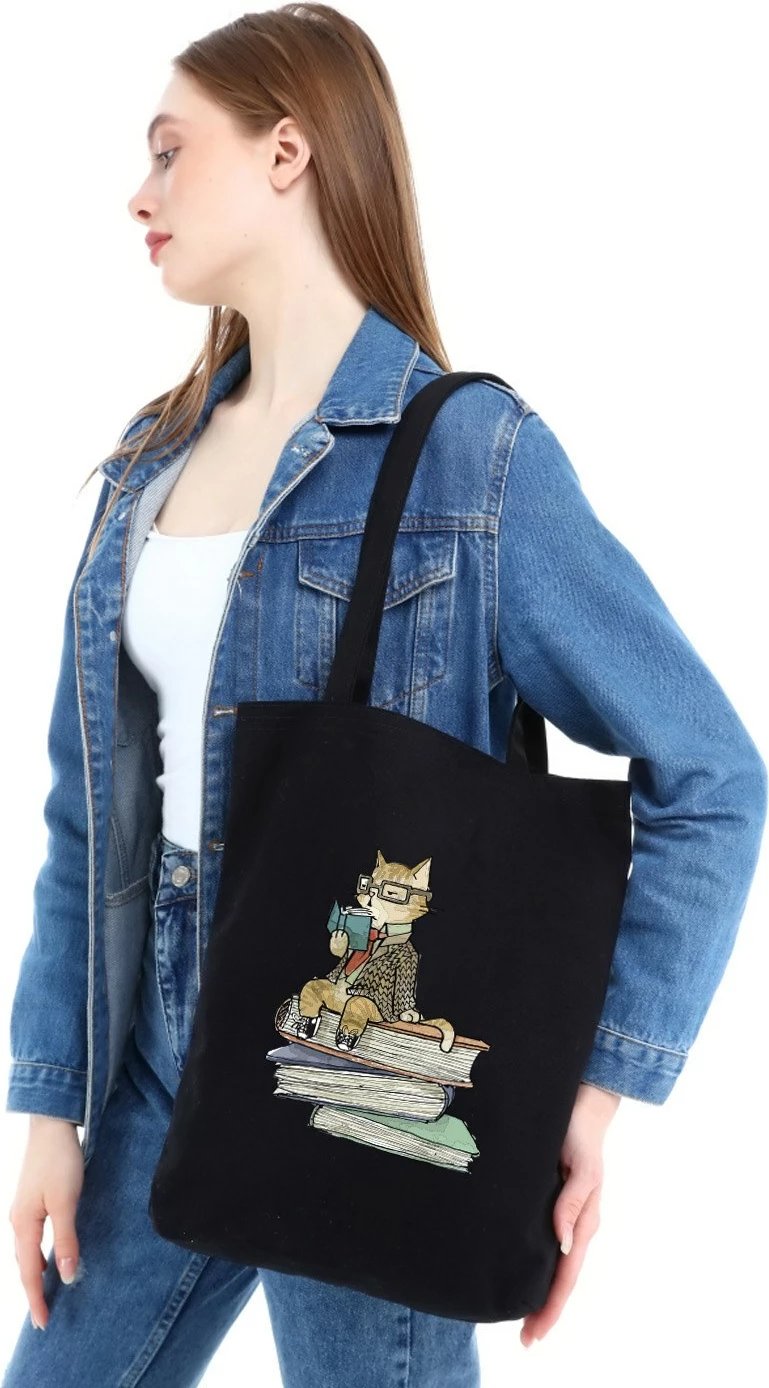 Çantë tote Pauldavis, ngjyrë e zezë, Zoozie Bags, 35x40x8 cm