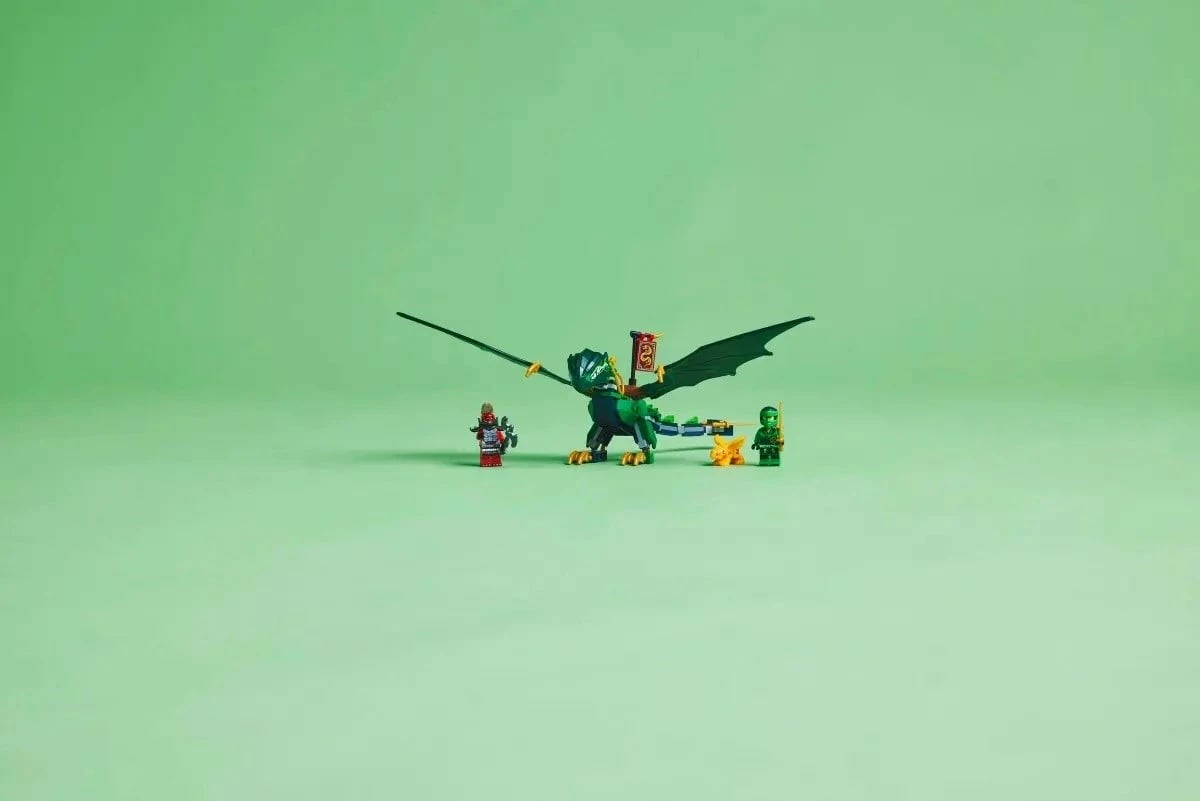 Set lodrash LEGO NINJAGO Lloyd's Green Forest Dragon 71829, 2 minifigura, për fëmijë 6+ vjeç, Jeshile