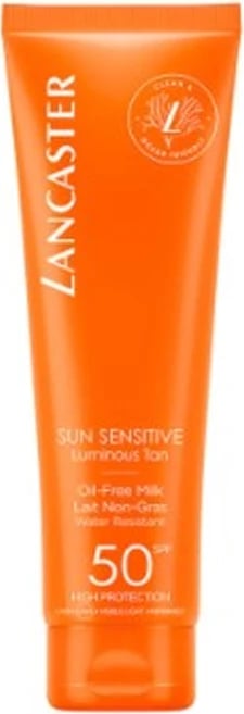 Qumësht për diell unisex Lancaster Sun Sensitive Luminous Tan Oil-Free Milk SPF50, 150ml
