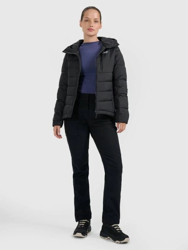 Jakne trekking për femra 4f, gri