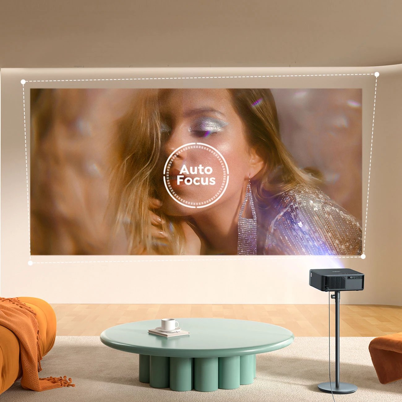 Projektor multimedia Yaber K2s Pro, FullHD 1080p, JBL Speakers & Subwoofer, Android TV, i zi