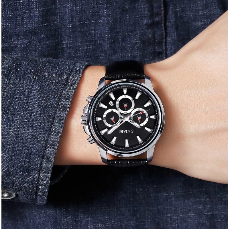 Orë dore për meshkuj Skmei, e zezë