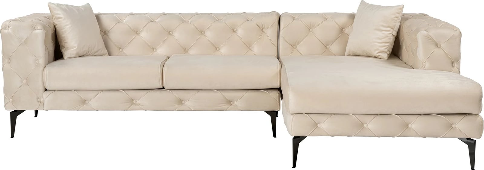 Këndare Atelier del Sofa Como Eco, e djathtë, bezhë dhe e zezë