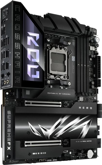 Pllakë amë Asus ROG Crosshair X870E Hero, Socket AM5, DDR5, PCIe 5.0, ATX, e zezë