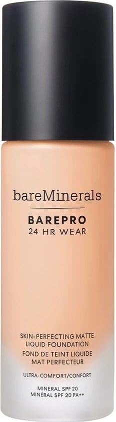 Fondatinë e lëngshme bareMinerals BarePro 24HR Wear Skin-Perfecting Matte Liquid Foundation SPF20 Fair 12 Cool 30ml