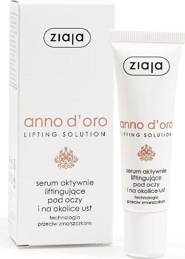 Serum për sy dhe buzë Ziaja Anno D'oro Lifting Solution 40+ për femra, 30ml