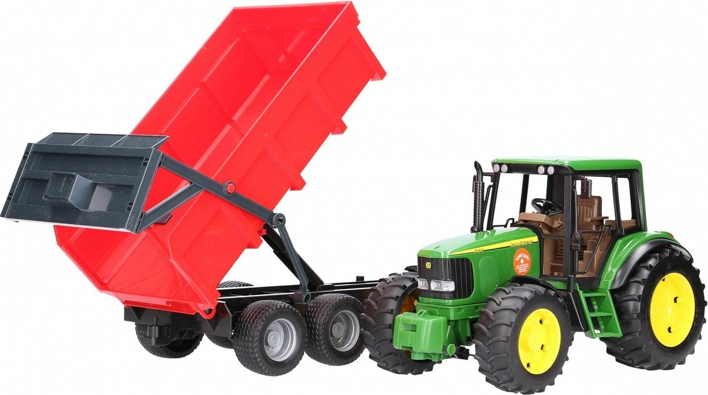Traktor lodër BRUDER John Deere 6920 me rimorkio, 1:16, Jeshile/E kuqe/E verdhë