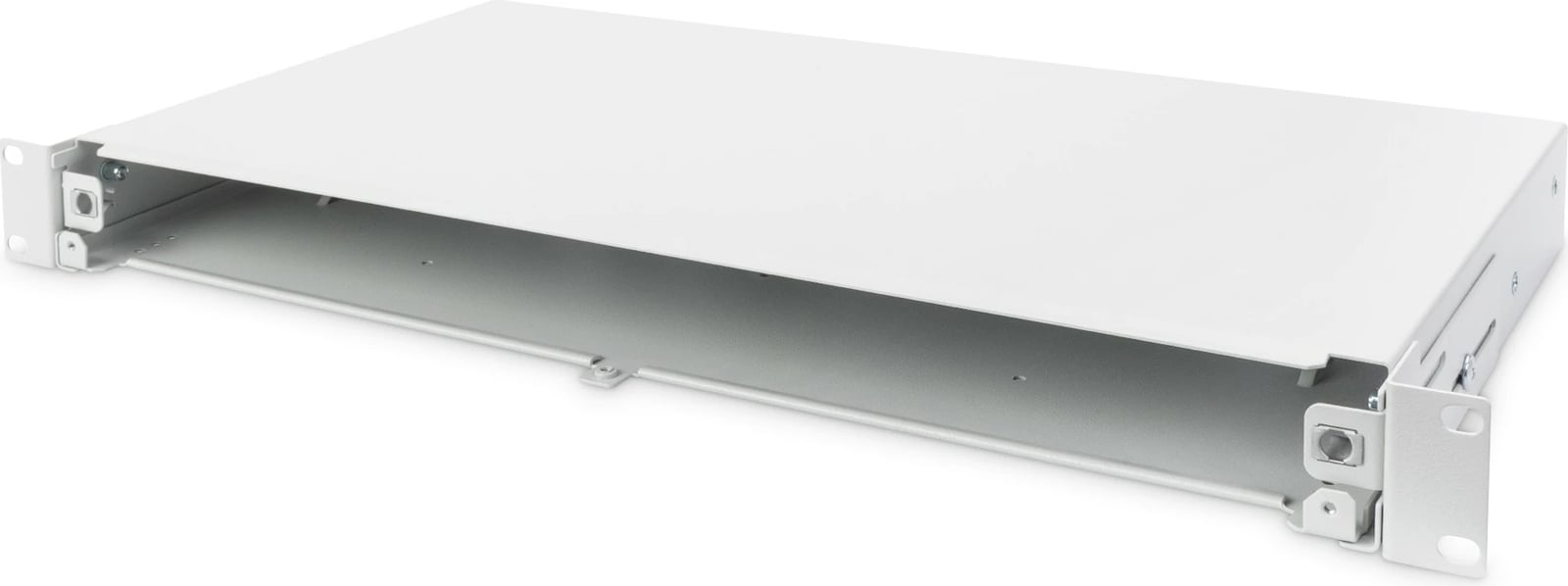 Kutia për fibra optike Digitus, përbrenda, çeliku, 428x240x44mm, quick lock
