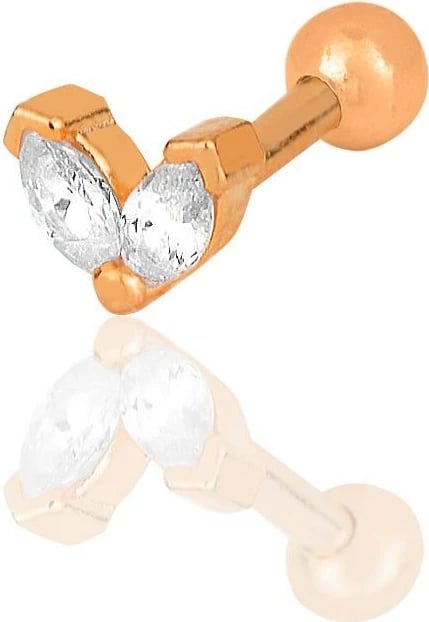 Piercing argjendi, ngjyrë rozë ari, Jumeon, SGTL12197