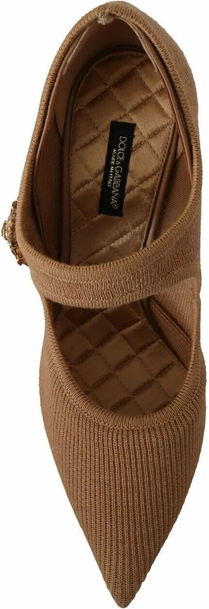Këpucë me taka për femra Dolce & Gabbana, bezhë 