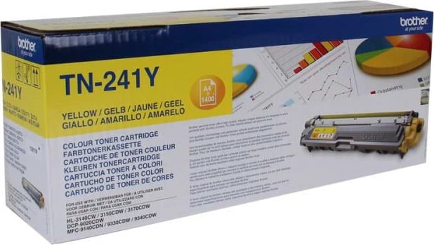 Toner Brother TN-241Y, për printera HL, rendiment 1,100–1,700 faqe, e verdhë