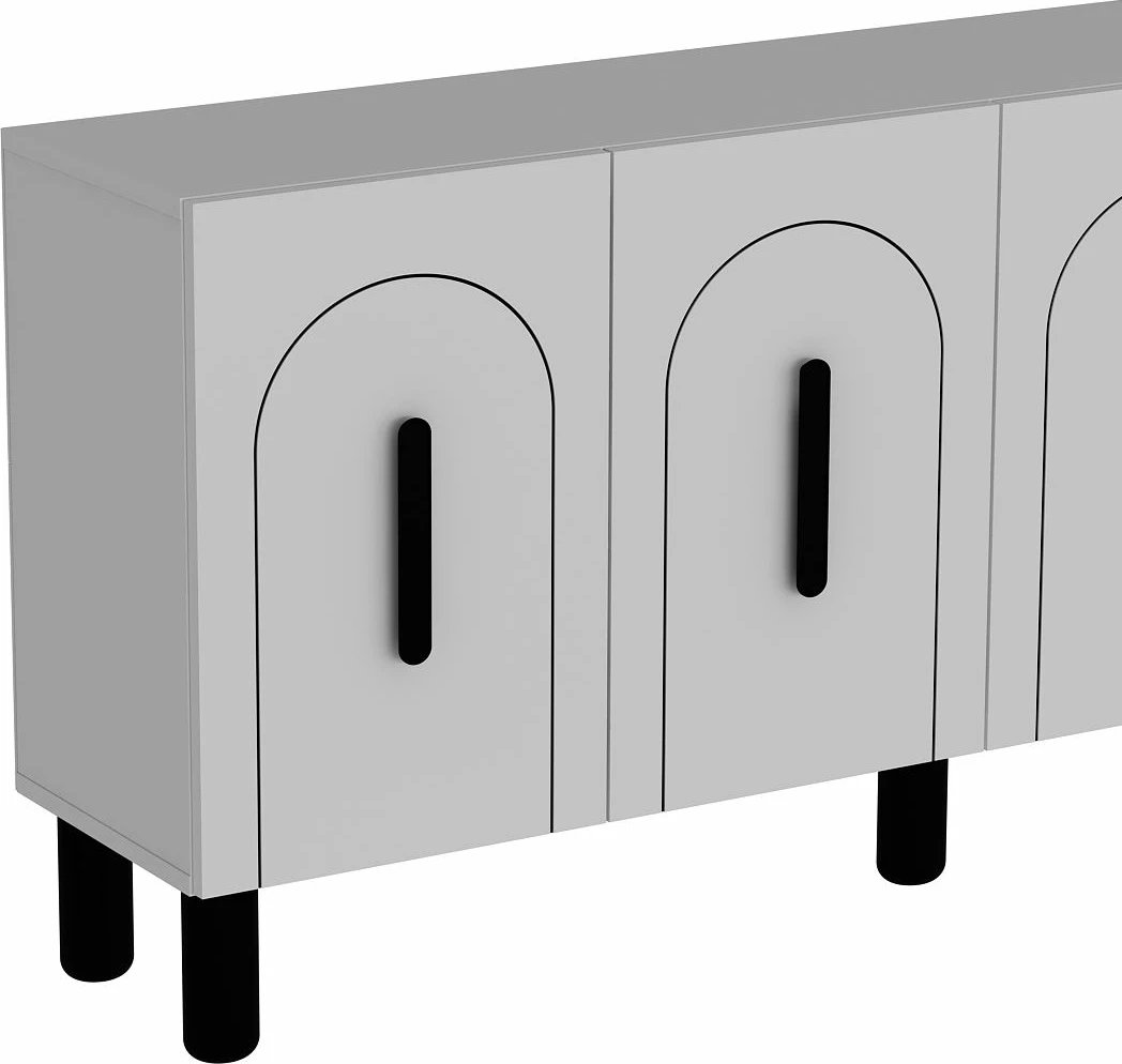 Konsol Skye Decor, e bardhë, e zezë