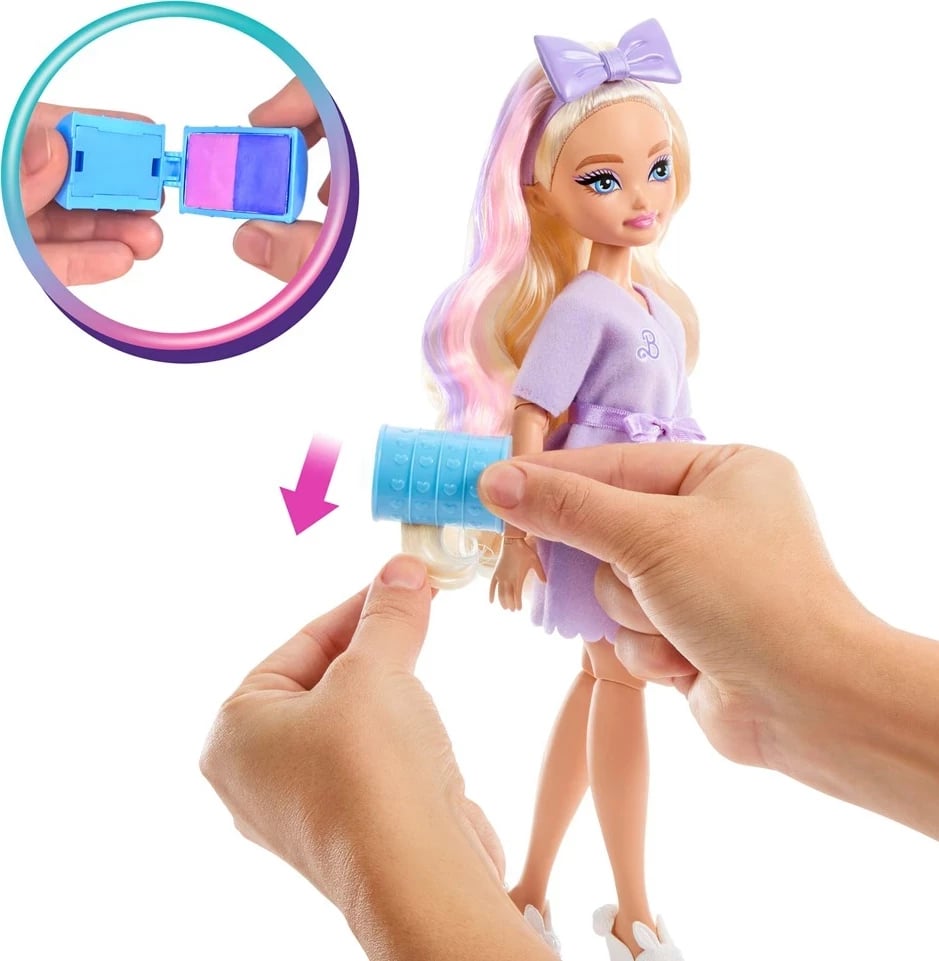 Kukull Barbie Dream GET READY WITH Malibu, MATTEL, 255739, shumëngjyrëshe me aksesorë surprizë
