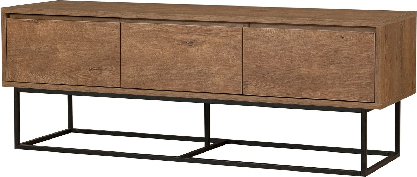 Set mobiljesh për dhomë dite, ngjyrë arre dhe e zezë, Skye Decor, Laxus Takım 18