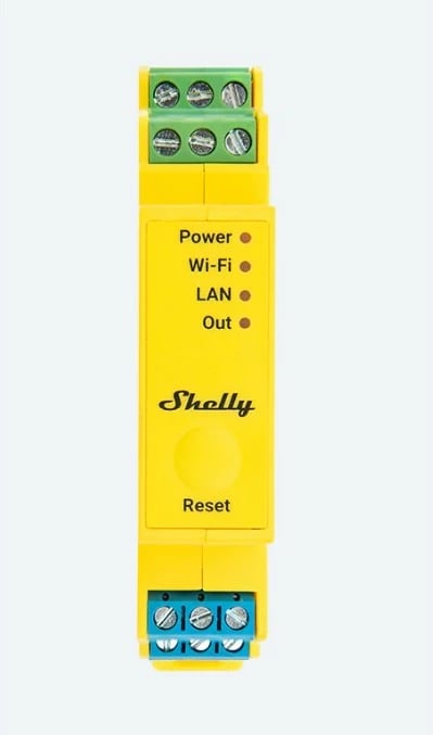 Relais smart Shelly Pro RGBWW PM, Wi-Fi/LAN/BT, plastik, verdhë Relais smart Shelly Pro RGBWW PM, Wi-Fi/LAN/BT, plastik, verdhë
