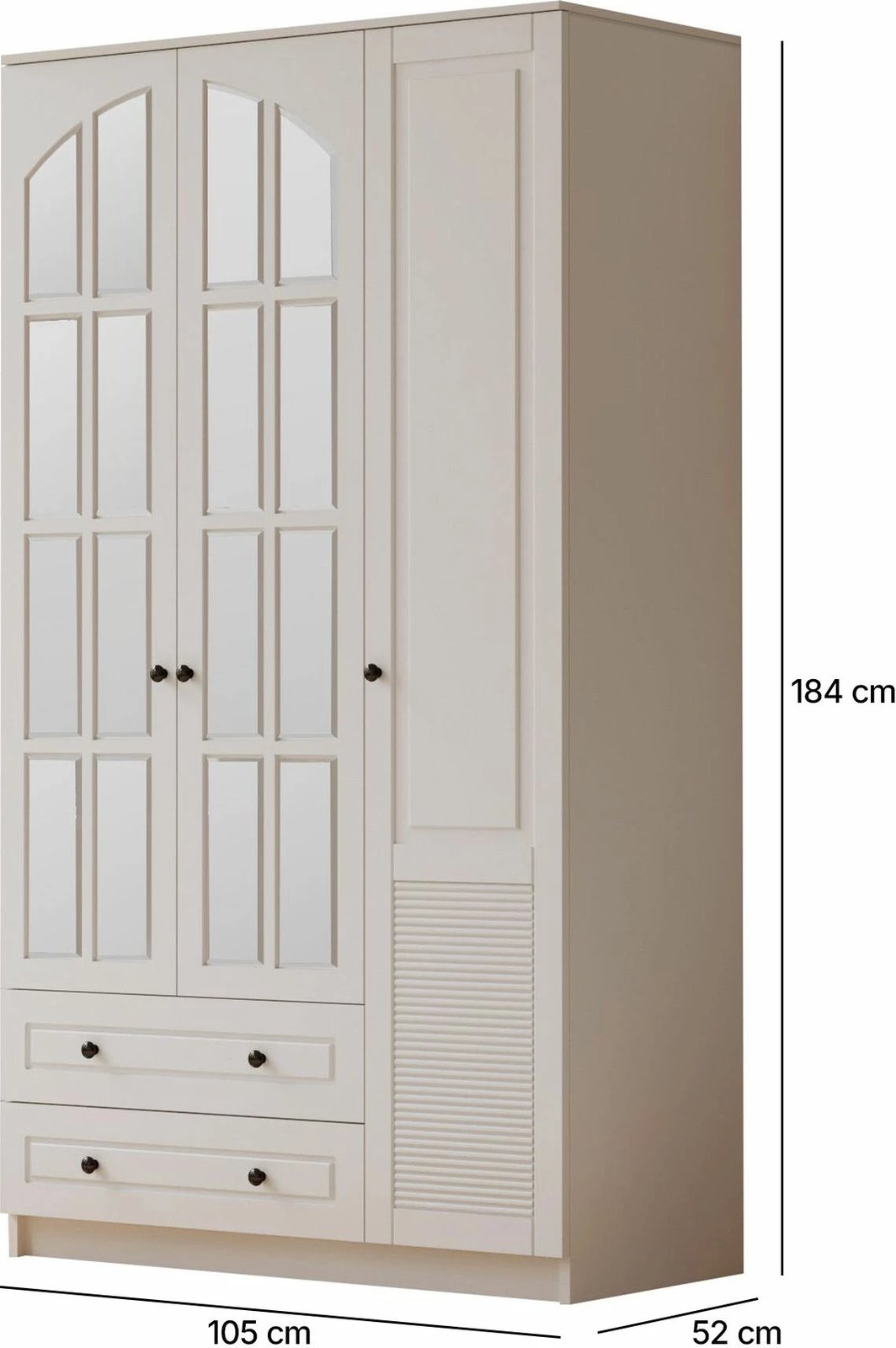 Dollap Skye Decor, ngjyrë e bardhë mat, Rb-110