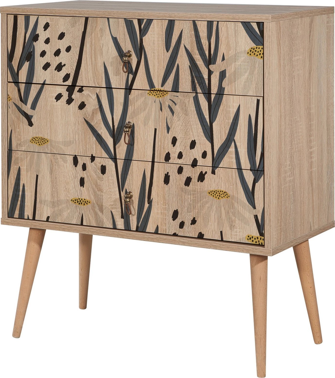 Komodë Hanah Home, City Trio Daisy, shumëngjyrëshe