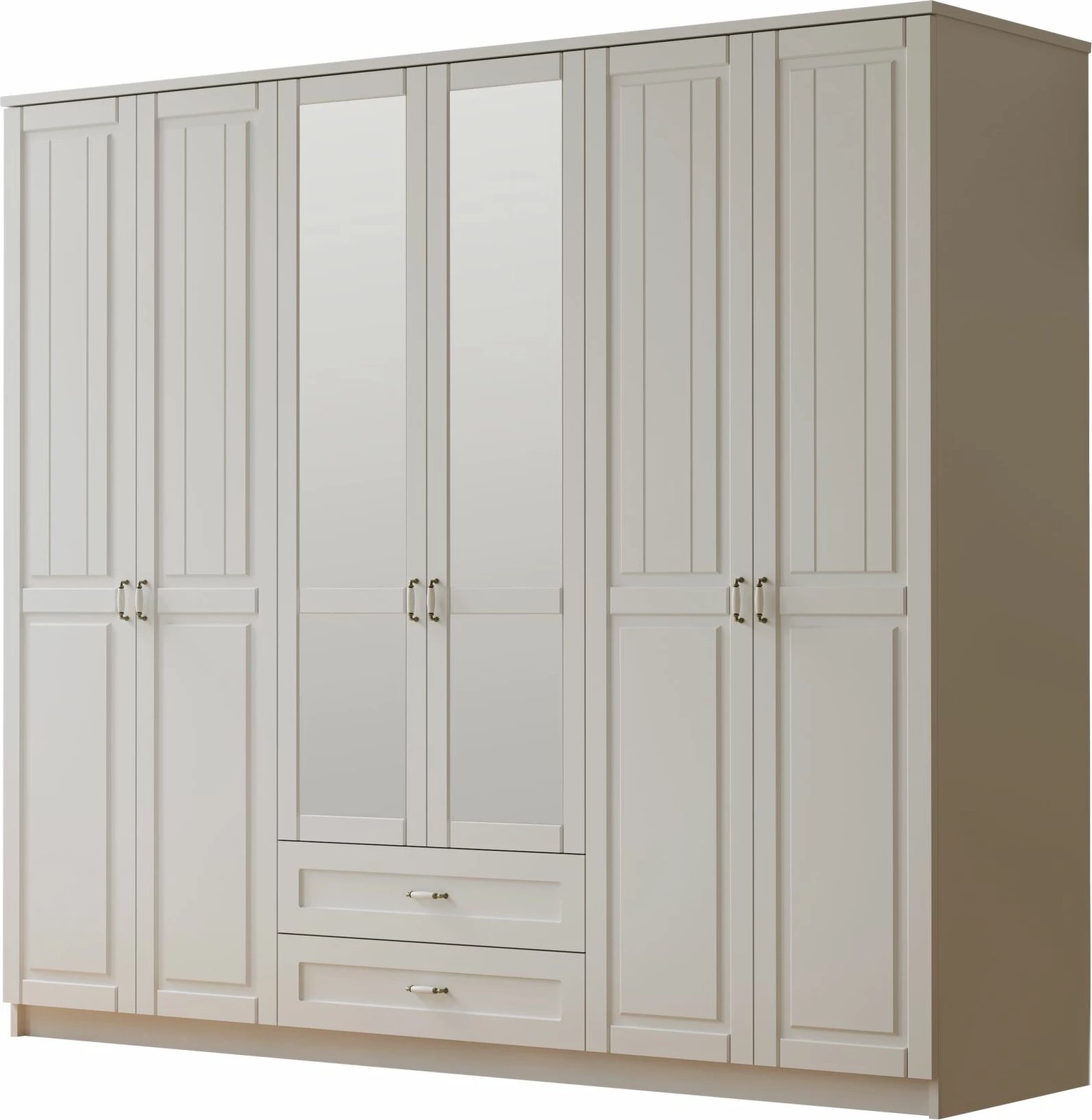 Gardërobë Skye Decor, RB-122-01, ngjyrë e bardhë matte