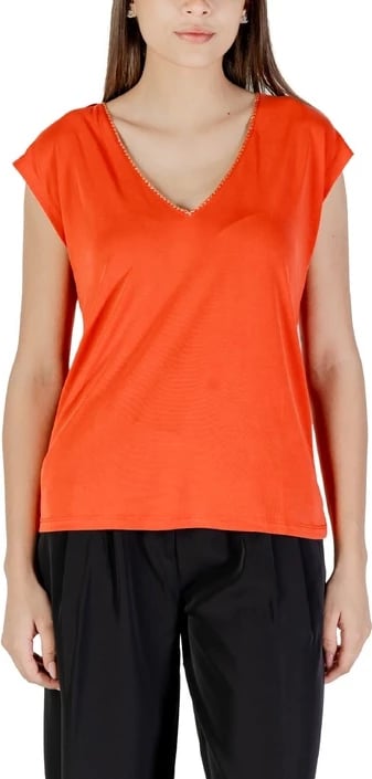 Top femra Vila Clothes, e kuqe