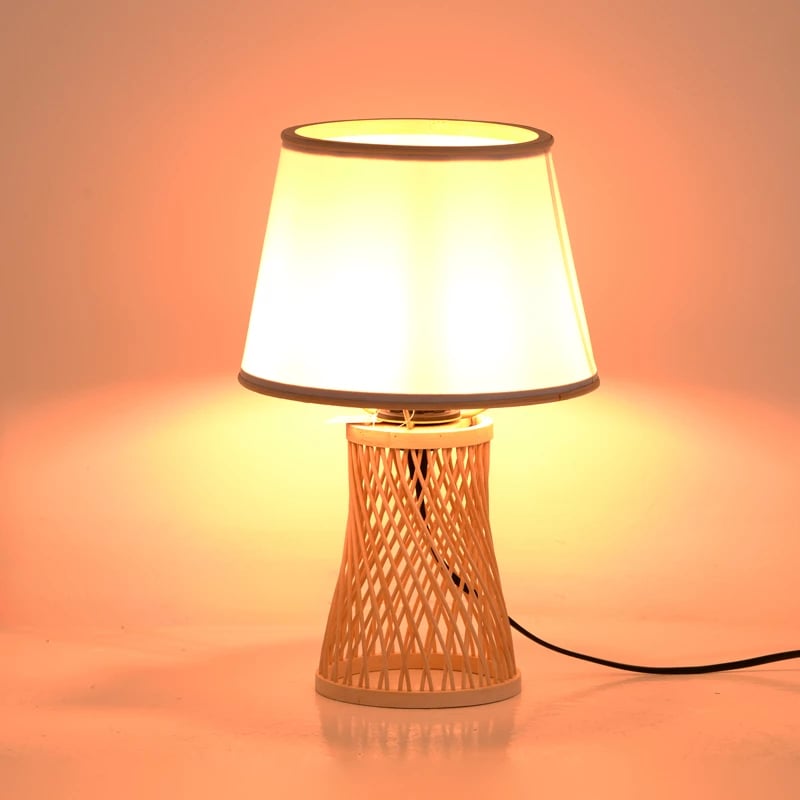 Llambë tavoline Kaldro Inart E27 bambu ngjyrë natyrale D24χ37cm