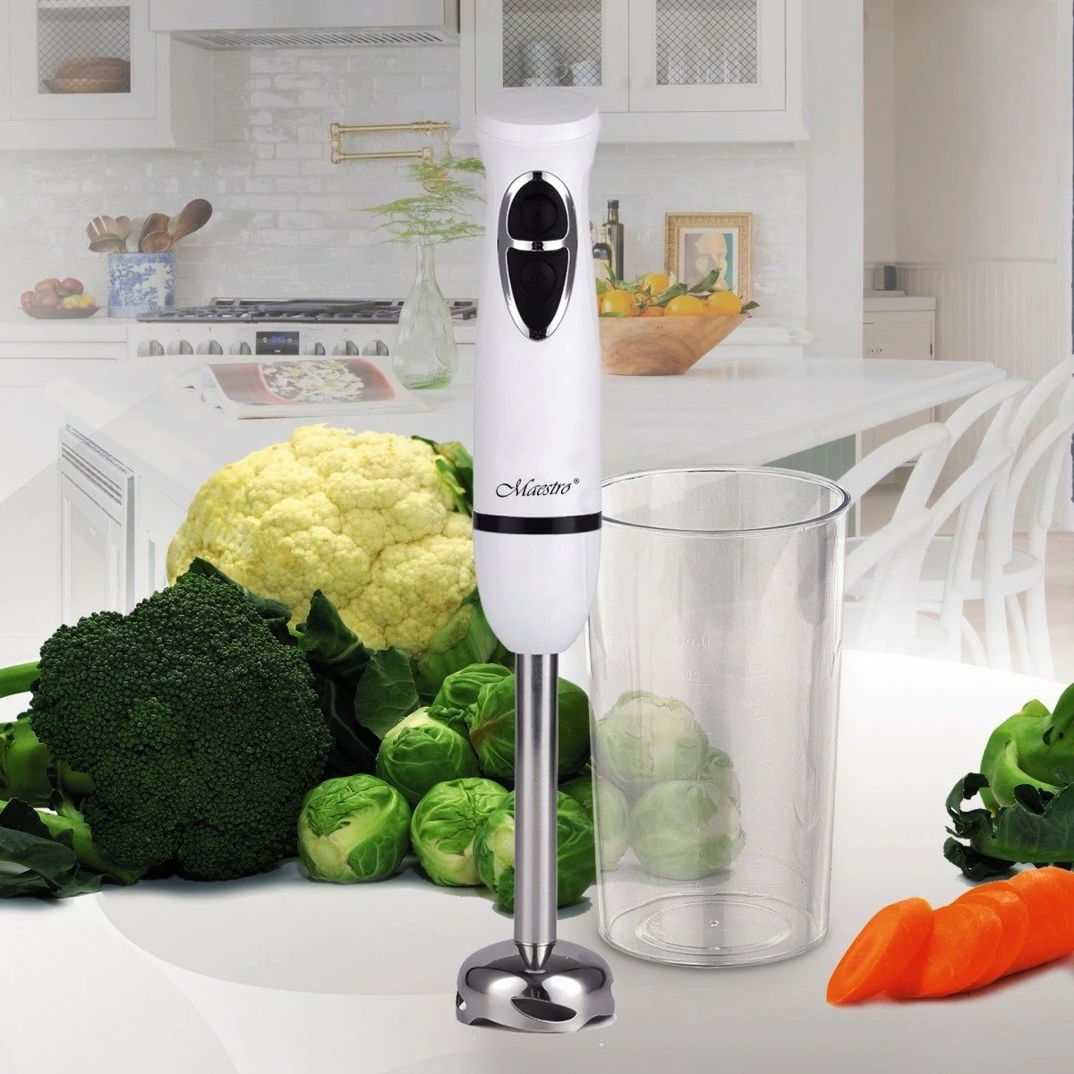 Blender dore Feel-Maestro MR-510, 300W, 900 ml, Inox, Bardhë