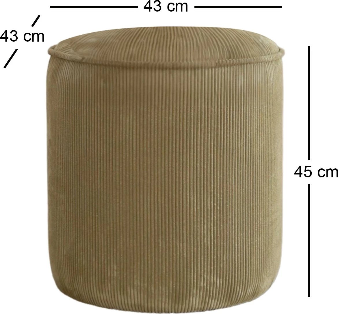 Pouf Atelier del Sofa, Teddy fitilli, ngjyrë khaki