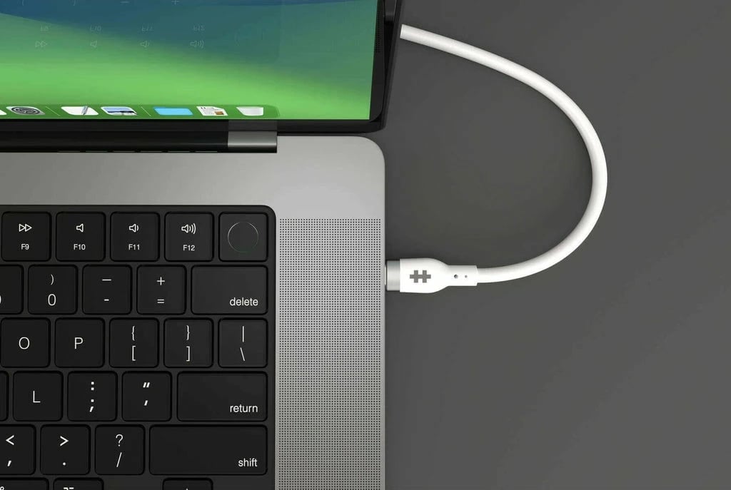 Kabllo USB-C Targus 2M, 240W, silikon, e bardhë