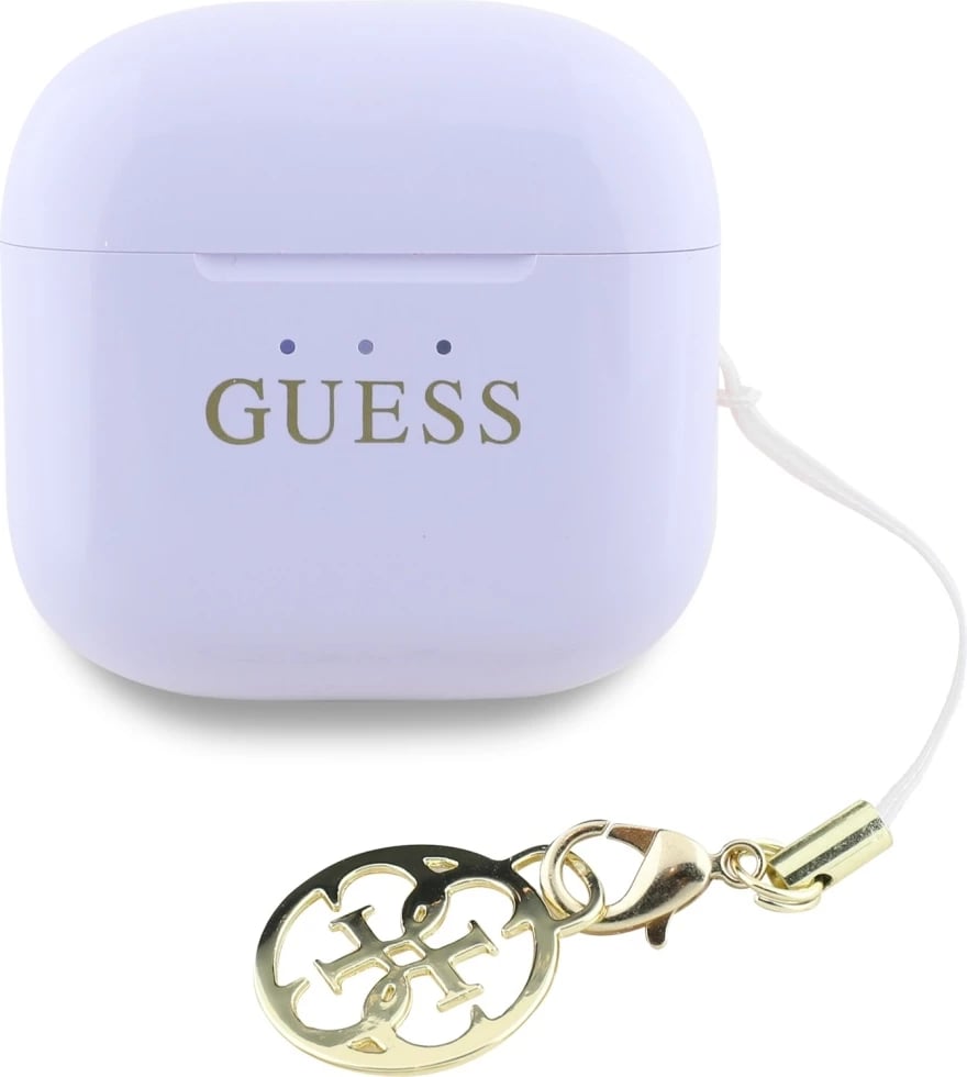 Kufje TWS Guess Glossy Effect me logo, Bluetooth 5.4, IPX5, Lavender