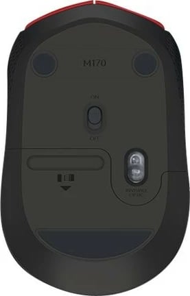 Maus Logitech M171 - Wireless, e zezë/kuqe